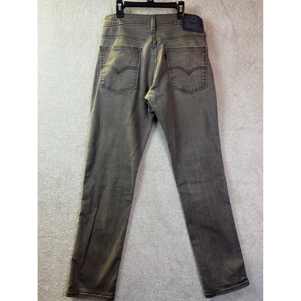 Levi's 511 Slim Jeans Mens 33x32 (Fits 33x31) Green Faded Stretch Denim - Picture 3 of 9